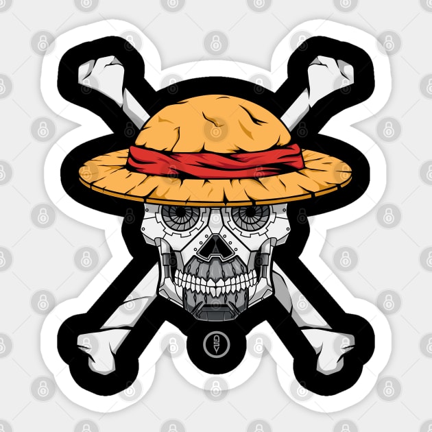 One Piece Mecha Skull Sticker by AllanDolloso16